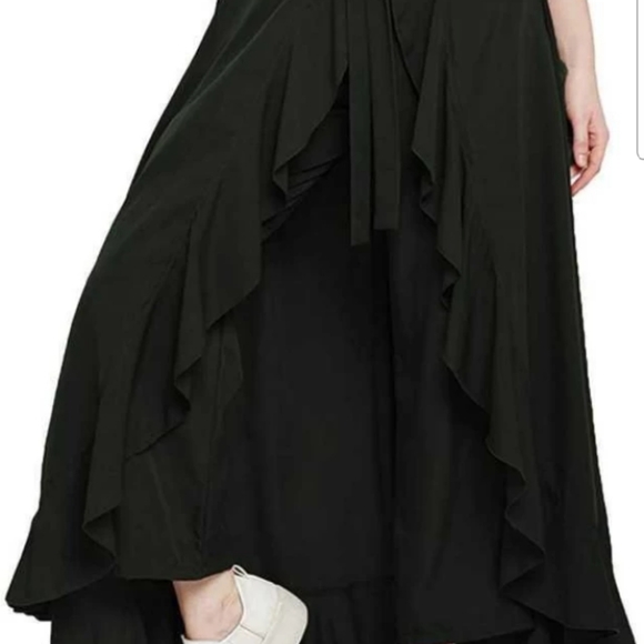 Flared Poly Crape Trousers - Picture 2 of 4